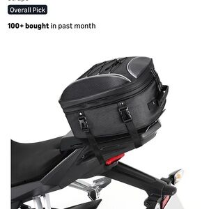 Kemi Moto Stylish Black Motorcycle Tail Bag.